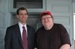 Public Citizen President Robert Weissman and filmmaker Michael Moore